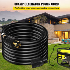 50Ft 30 Amp Generator Extension Cord 4 Wire 10 Gauge Generator Cord 125V 250V Generator Power Cord Twist Lock Connectors 50 Ft 30 Amp