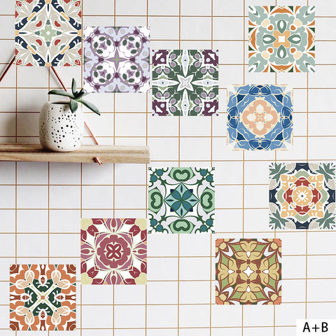 New Product Waterproof Painting Tile Sticker Oil-Proof Kitchen DIY Splicing Creative Tile Cross-Border Wall Sticker