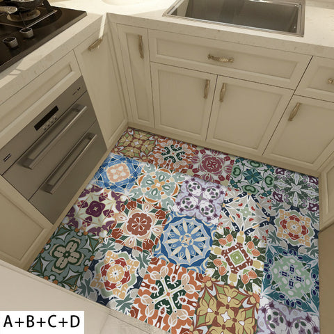 New Product Waterproof Painting Tile Sticker Oil-Proof Kitchen DIY Splicing Creative Tile Cross-Border Wall Sticker