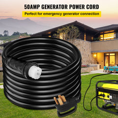Generator Cord 125V 250V Generator Power Cord N14-50P & SS2-50R  CS6364 Twist Lock Connectors