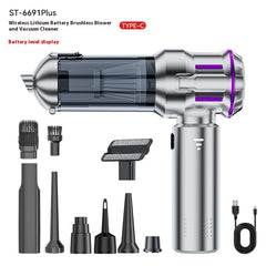 Car Wireless Blowing And Suction Integrated Vacuum Cleaner One-click High Power