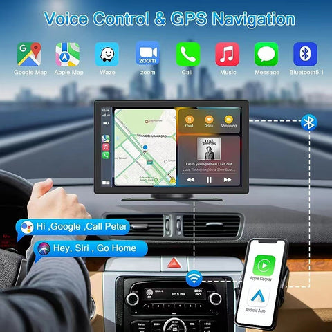 9-inch HD Wireless Vehicle Navigation Driving Recorder