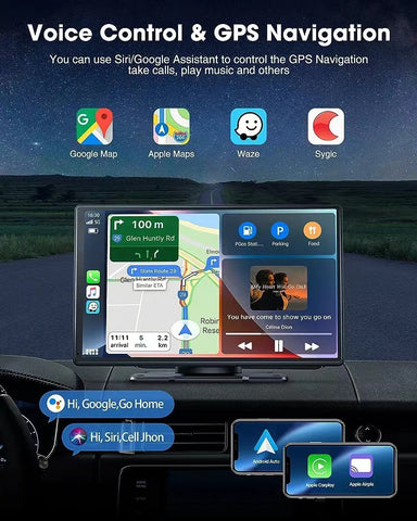 9-inch HD Wireless Vehicle Navigation Driving Recorder